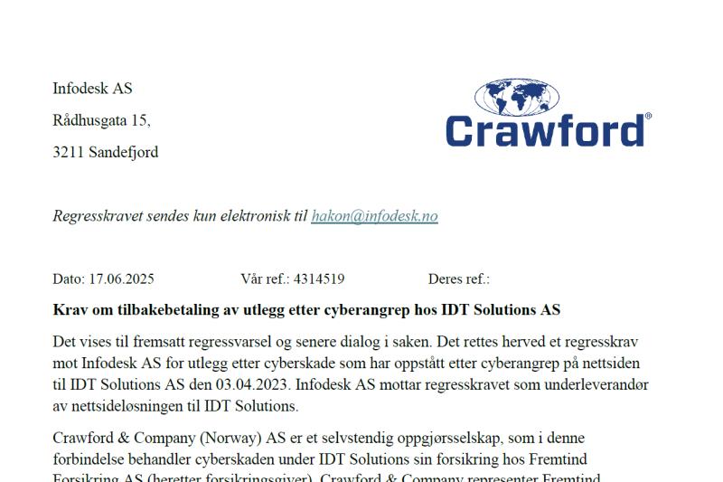 InfoDesk politianmelder IDT Solutions AS – hevder forsikringssvindel