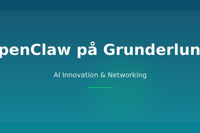Håkon Berntsen tar OpenClaw til Grunderlunsj: «Dette er fremtiden for AI-assistenter»